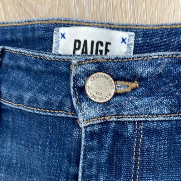 Paige Jimmy Jimmy Short Cuffed Hem Denim Jeans Size 28 - Picture 2 of 7